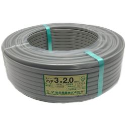 ☆☆  弥栄電線株式会社《 鉛フリー VVFケーブル 平形 》100m巻 / 灰色 / VVF3×2.0 / 11080036 グレー Sランク