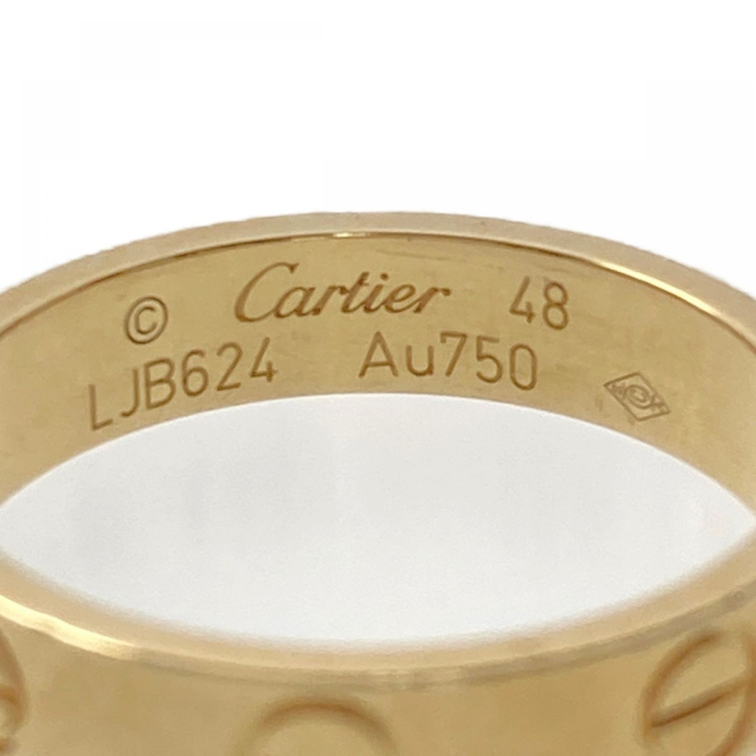 中古】 Cartier カルティエ ラブリング K18YG #48（8号） イエロー