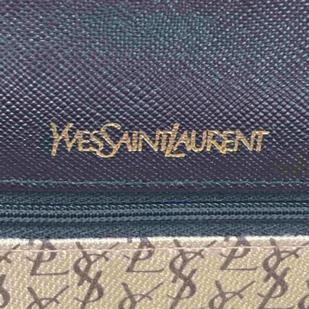  Yves Saint Laurent イブサンローラン YSLロゴ クラッチバッグ ブラック レザー セカンドバッグ