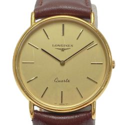 ☆☆ LONGINES ロンジン グランドクラシック 7025 1 ゴールド文字盤 クォーツ メンズ 腕時計 Cランク