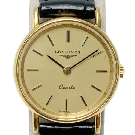  LONGINES ロンジン クォーツ レザー ゴールド 6771 5 レディース 腕時計