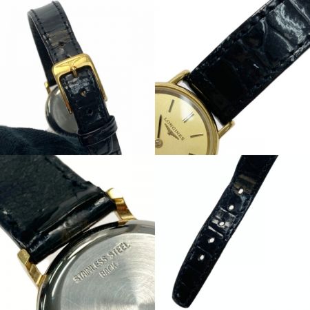  LONGINES ロンジン クォーツ レザー ゴールド 6771 5 レディース 腕時計