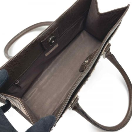  BURBERRY バーバリー ノバチェック ハンドバッグ ベージュ ブラウン キャンバス×レザー