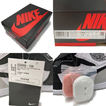  NIKE ナイキ AIR JORDAN 1 RETRO HIGH OG スニーカー 28.5cm メンズ 555088-108 ホワイト×ブラック