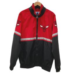 ☆☆ STARTER ナイロン ジャケット シカゴブルズ サイズ不明 メンズ レッド×ブラック Bランク