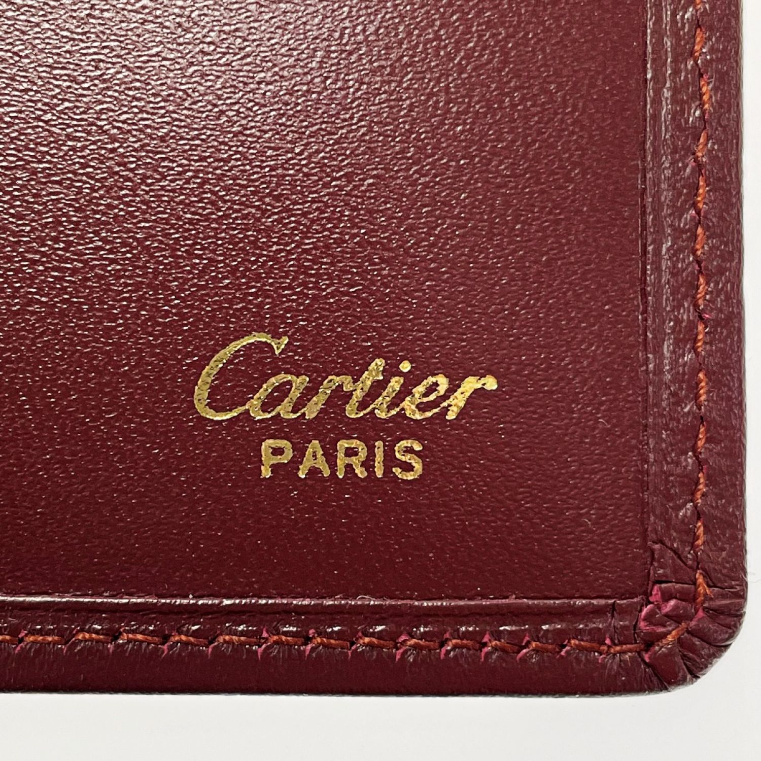 中古】 Cartier カルティエ マスト ボルドー 長財布 札入れ レディース