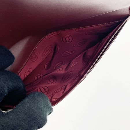  Cartier カルティエ マスト ボルドー 長財布 札入れ レディース レザー ゴールド金具 箱・ギャランティカード有