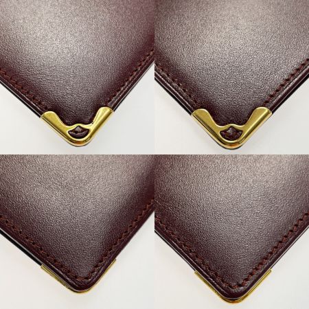  Cartier カルティエ マスト ボルドー 長財布 札入れ レディース レザー ゴールド金具 箱・ギャランティカード有