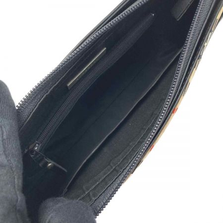  BURBERRY バーバリー ノバチェック ミニハンドバッグ ブラック キャンバス レザー