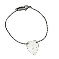 GUCCI グッチ グッチ ハートプレート  シルバー925 アクセサリー ブレスレット Cランク