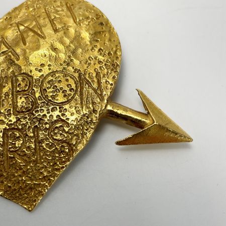  CHANEL シャネル CCマーク ゴールド ハート&アロー ブローチ レディース ヴィンテージ