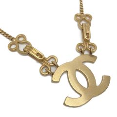  CHANEL シャネル ココマーク ヴィンテージ ネックレス GP ペンダント 箱有 Bランク