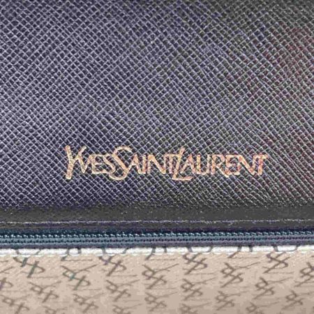  Yves Saint Laurent イブサンローラン YSLロゴ クラッチバッグ ブラック レザー セカンドバッグ 布袋有