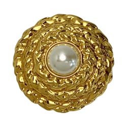 ☆☆ Yves Saint Laurent イブサンローラン パール ゴールド ブローチ レディース  箱有 Cランク