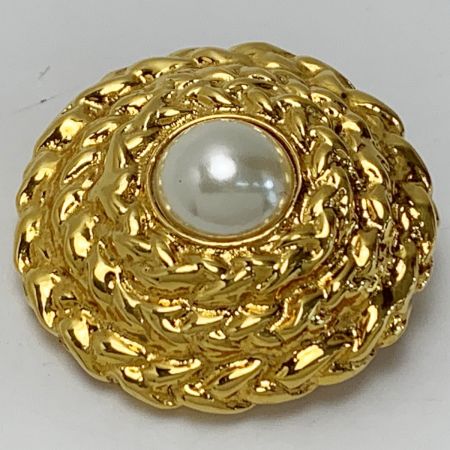  Yves Saint Laurent イブサンローラン パール ゴールド ブローチ レディース  箱有