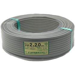 ☆☆ 弥栄電線株式会社 《 VVFケーブル 》100m巻 / 灰色 / VVF2×2.0 / 60880904 Sランク