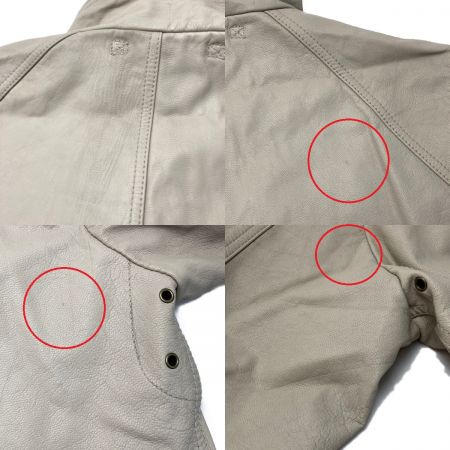  AVIREX アビレックス パーカー レザージャケット 山羊革 ゴートレザー 2XL メンズ 6141067 ベージュ