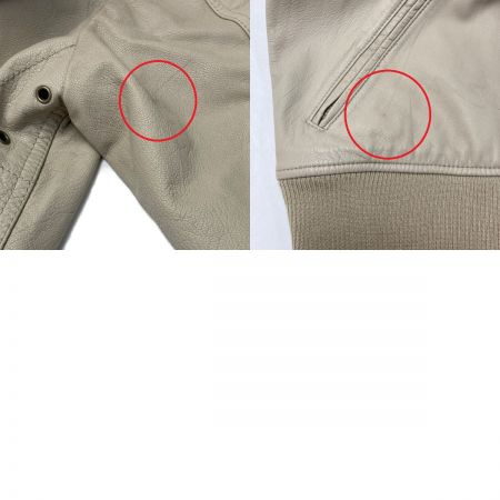  AVIREX アビレックス パーカー レザージャケット 山羊革 ゴートレザー 2XL メンズ 6141067 ベージュ