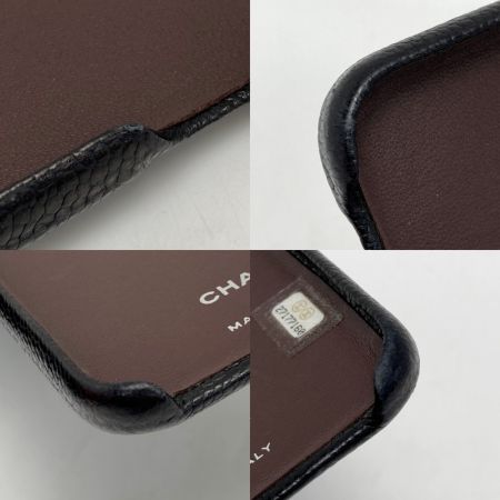  CHANEL シャネル マトラッセ キャビアスキン 19クルーズ A83563 ブラック 携帯ケース iPhone7 8