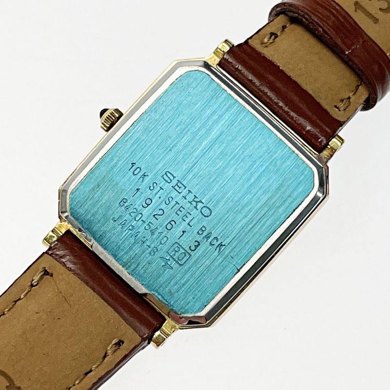 中古】 SEIKO セイコー エクセリーヌ 8420-5410 クォーツ 10K ゴールド