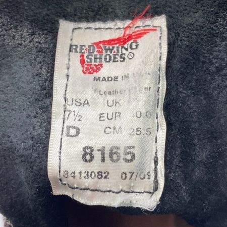  RED WING レッドウィング ブーツ SIZE 25.5cm 7 1/2 メンズ 8165 ブラック
