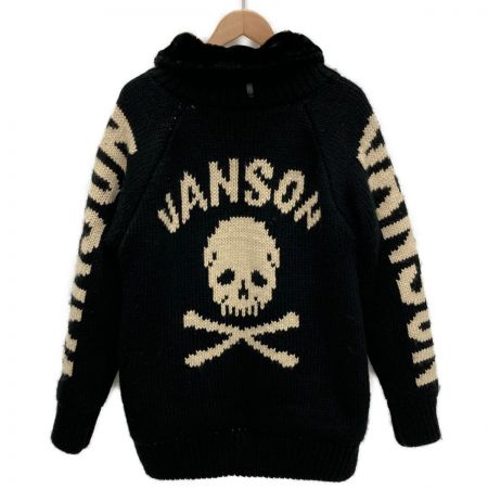  VANSON バンソン カウチンジャケット ニット スカル XL メンズ ブラック