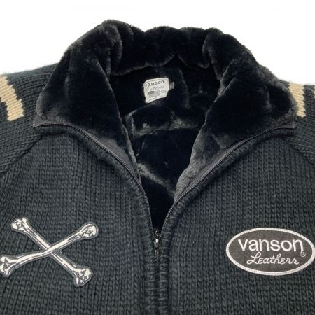 【中古】 VANSON バンソン カウチンジャケット ニット スカル XL