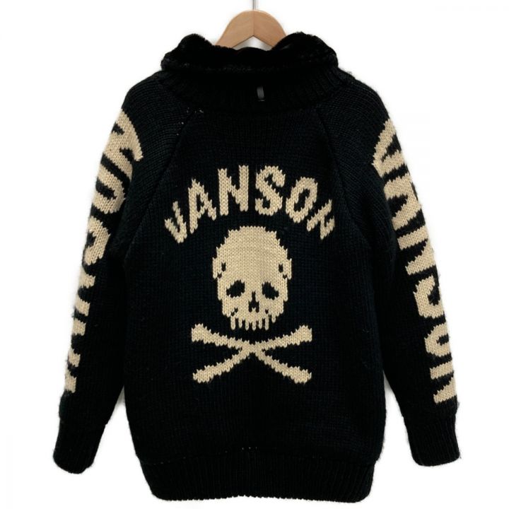 VANSON バンソン カウチンジャケット ニット スカル XL メンズ ブラック｜中古｜なんでもリサイクルビッグバン