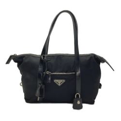 ☆☆ PRADA プラダ TESSUTO SHOPPIN ナイロン トートバッグ BR3249 ブラック ギャランティカード有 Bランク