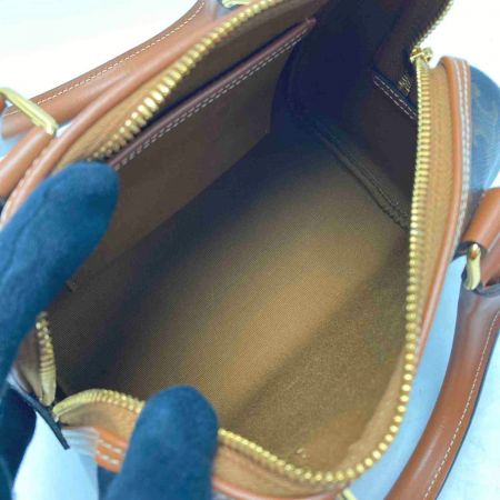  CELINE セリーヌ トリオンフ ミニボストン 2WAYバッグ ブラウン ハンドバッグ ショルダーバッグ 布袋有