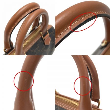  CELINE セリーヌ トリオンフ ミニボストン 2WAYバッグ ブラウン ハンドバッグ ショルダーバッグ 布袋有