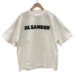 ☆☆ JIL SANDER ジルサンダー ロゴ プリント Tシャツ M メンズ JSMS707045MS24870811 ホワイト Aランク