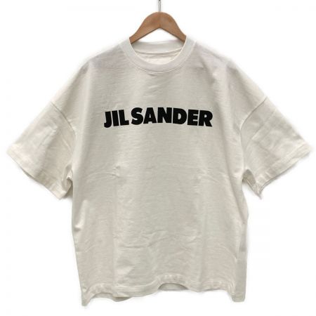  JIL SANDER ジルサンダー ロゴ プリント Tシャツ M メンズ JSMS707045MS24870811 ホワイト