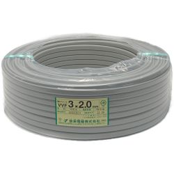 ☆☆  弥栄電線株式会社《 VVFケーブル 平形 》100m巻 / 灰色 / VVF3×2.0 / 60900814 Sランク