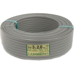 ☆☆  弥栄電線株式会社《 VVFケーブル 平形 》100m巻 / 灰色 / VVF3×2.0 / 60900810 Sランク