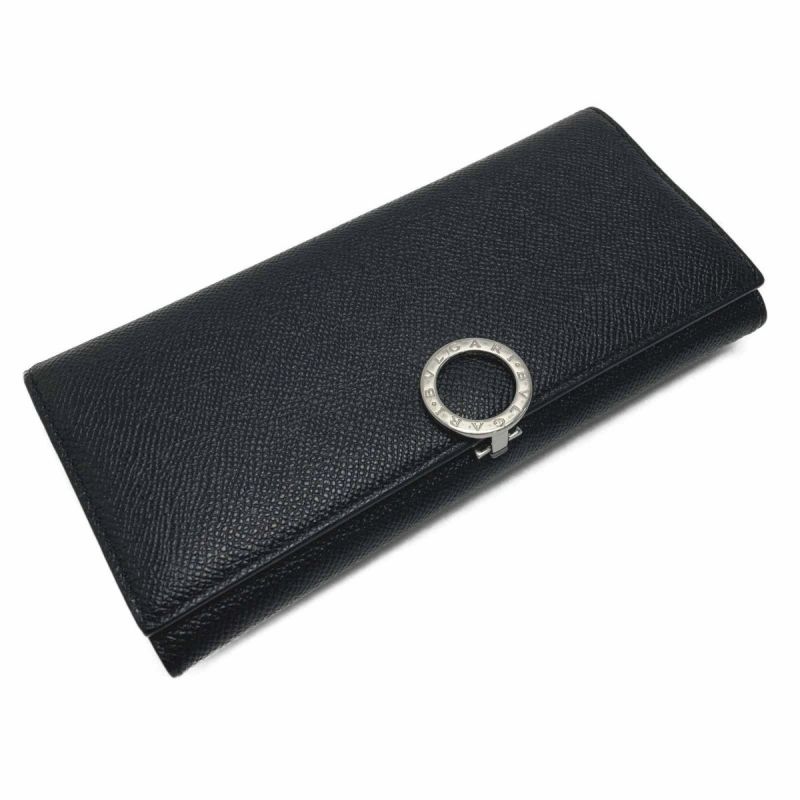 中古】 BVLGARI ブルガリ クリップ 2つ折り財布 289381 ブラック ...