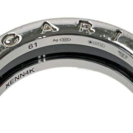  BVLGARI ブルガリ B-ZERO1 セーブ ザ チルドレン シルバー×ブラック Ag925×セラミック 箱・布袋有