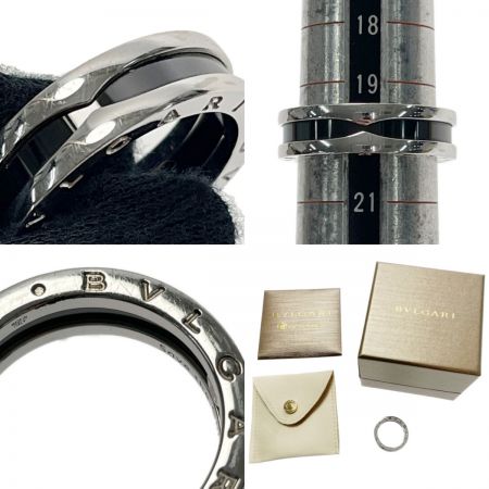  BVLGARI ブルガリ B-ZERO1 セーブ ザ チルドレン シルバー×ブラック Ag925×セラミック 箱・布袋有