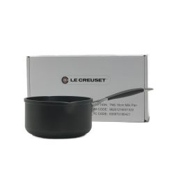 ☆☆ LE CREUSET ルクルーゼ 《 ミルクパン 16cm 》ガス・IH対応  ブラック Sランク