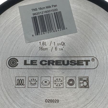  LE CREUSET ルクルーゼ 《 ミルクパン 16cm 》ガス・IH対応  ブラック