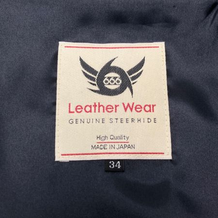  666 LEATHER WEAR レザージャケット 牛革 SIZE 34 レディース ブラック