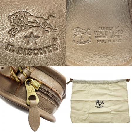  IL BISONTE イルビゾンテ ショルダーバッグ クロスボディバッグ グレー レザー レディース 布袋有