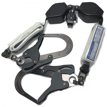  KH基陽  ダブル巻取式ランヤード 》インターロック付き / W1JPRK-17