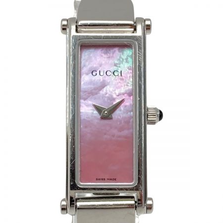  GUCCI グッチ バングルウォッチ 1500L シェル文字盤 クォーツ レディース 腕時計