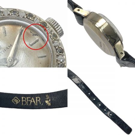  WALTHAM K14WG ダイヤベゼル E116186 手巻き レディース 腕時計 アンティーク