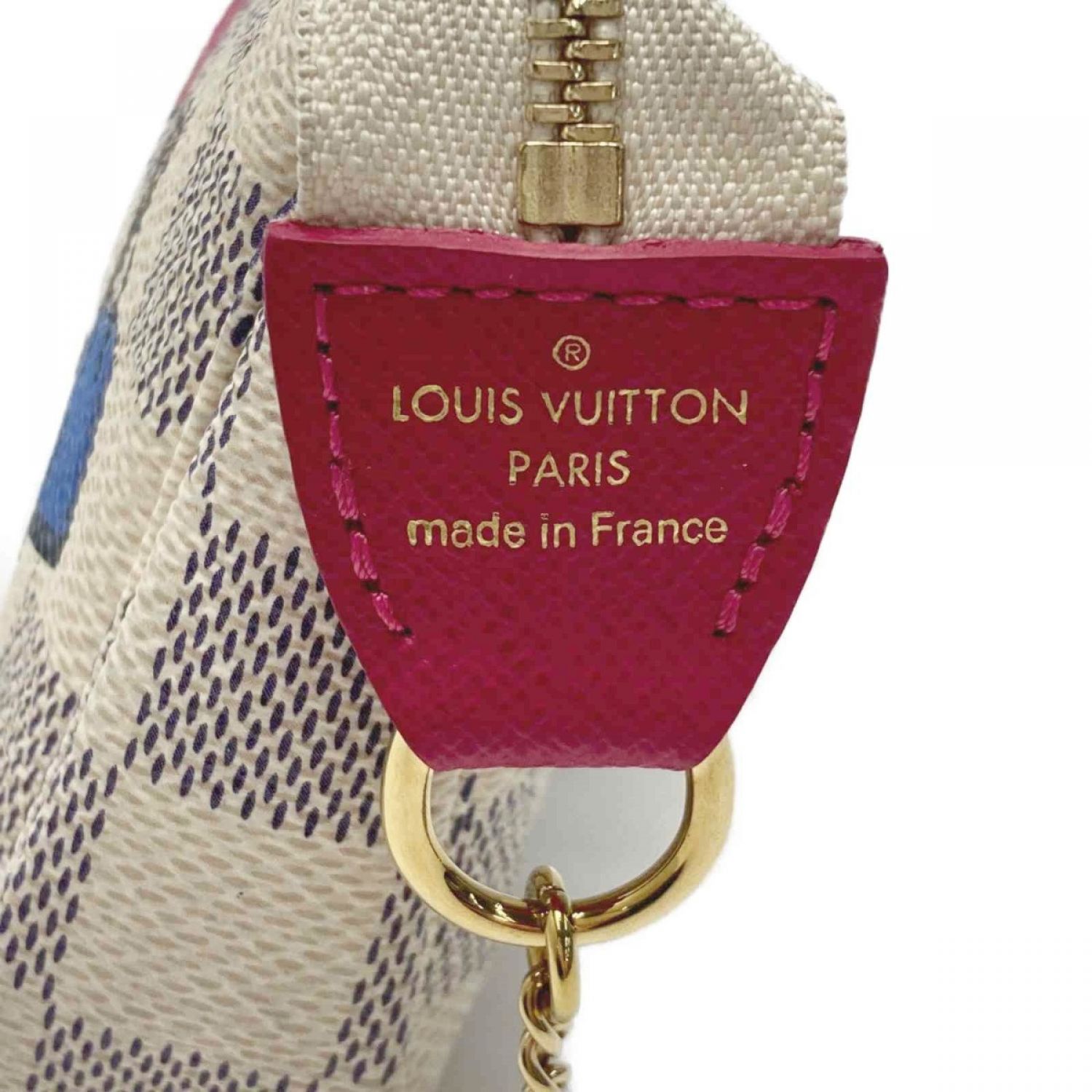 LOUIS VUITTON ルイヴィトン ダミエ アズール ミニ ポシェット アクセ ...
