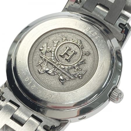  HERMES エルメス クリッパー デイト CL4.210 ブルー クォーツ レディース 腕時計