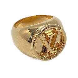 ☆☆ LOUIS VUITTON ルイヴィトン LV ロゴ シグネットリング M64287 GP  指輪 箱・布袋有 Aランク