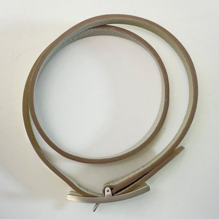  HERMES エルメス ビーアピ M刻印 ドゥブルトゥール ライムxエタン リバーシブル ブレスレット スイフト レディース シルバー金具 布袋有