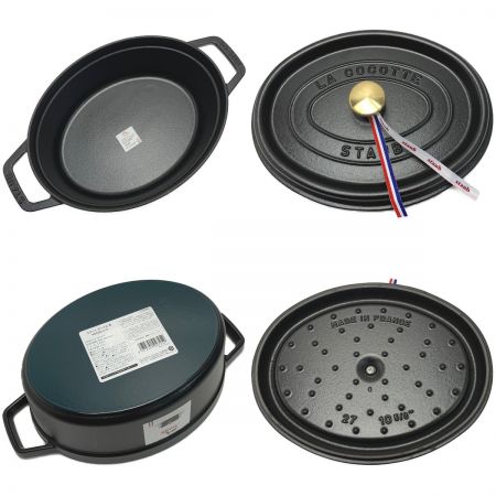 STAUB ストウブ 《 ココット オーバル 》ブラック / 27cm